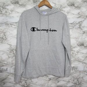 Champion Mens Hoodie | Pullover | Gray Size Medium